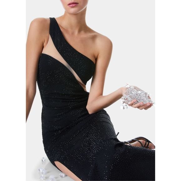 Alice + Olivia Mercedes One-Shoulder Dress size 2 - Picture 3 of 13